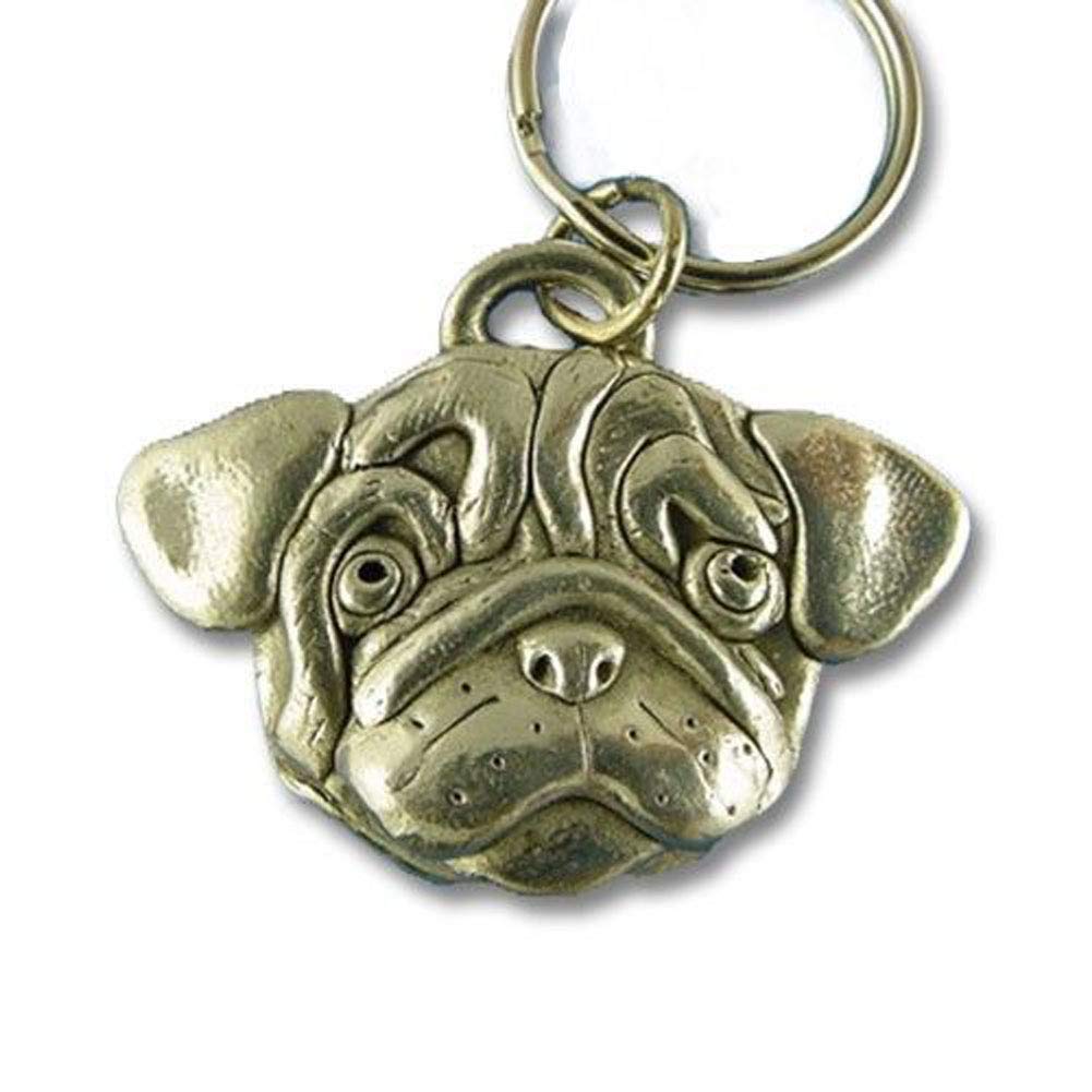 The Magic ZooPewter Pug Keychain by The Magic Zoo