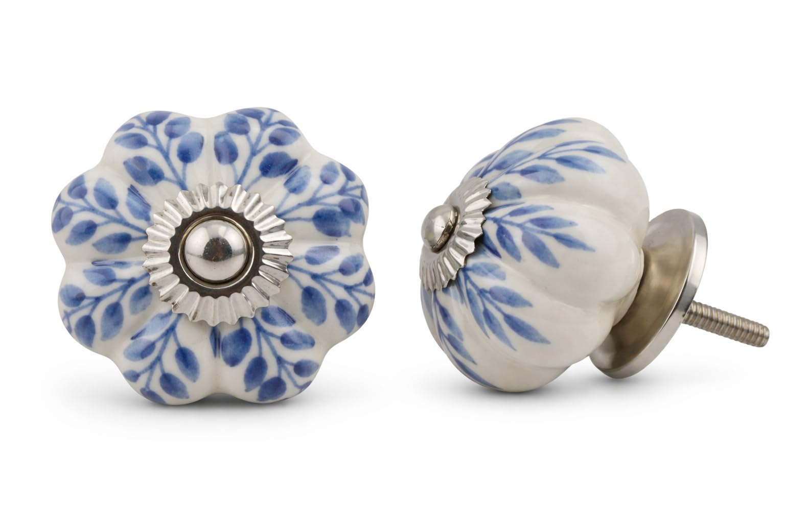 vintage dresser knobs KPAVIR Blue Ceramic Cabinet – Floral Drawer Pulls with Stainless Steel Hardware, Decorative Kitchen Cupboard Handles for Dresser, Wardrobe & Furniture (Pack of 12) Easy to install with Magnolia Mini Dress Chartreuse Upcycled silk dress Option:Maid Dress Set