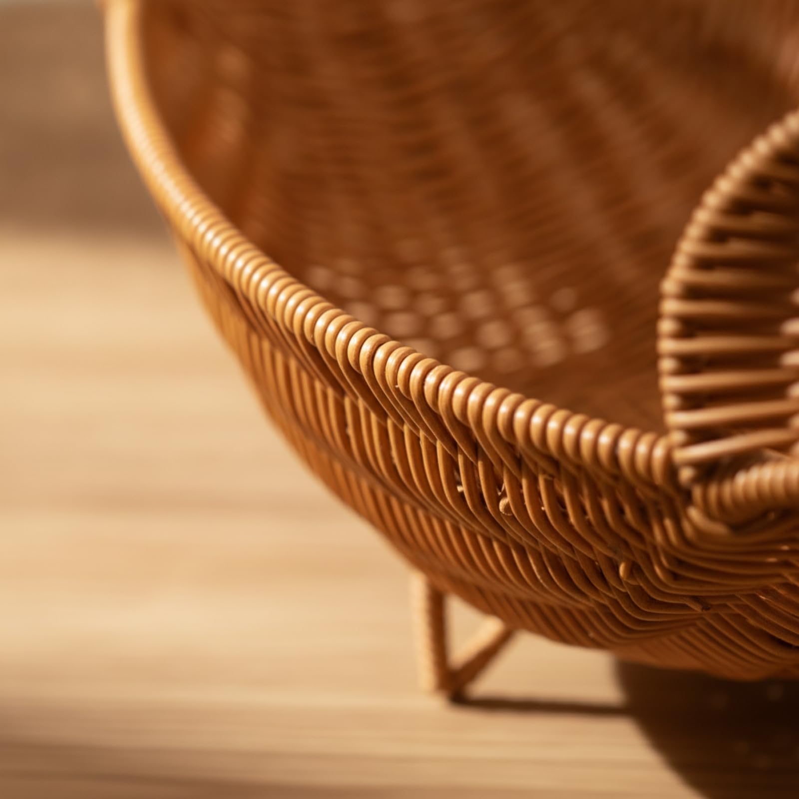 MagiDeal Grande Cesto Intrecciato con Manico in Rattan per Sistemazione Ambiente Cesto Portaoggetti per E Cuscini Elemento Rustico Adatto per Salotto E, style to 1
