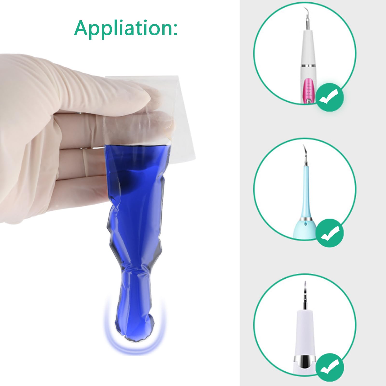 500 Pcs Ultraschall Scaler Griff Abdeckungen. Dental Schutzhüllen, Einweg, 9"Lx2"W (NUR Abdeckung)