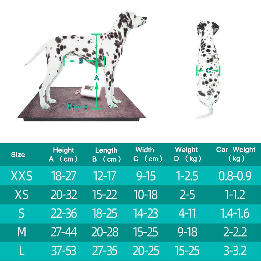Aluminiumlegierung Doppelrad Haustier Rollstuhl Behinderte Haustier Roller Hund Hilfsmittel Hinterbein Rehabilitation Hilfsauto für Erwachsene Katzen Kleine Hunde Hündchen Welpe