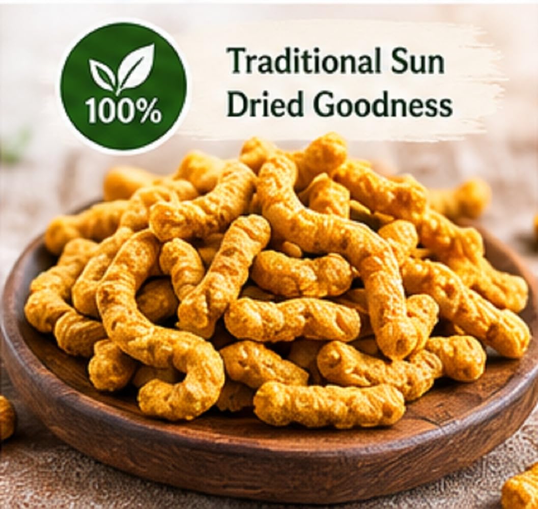 SAI SUNAINA GHEE Nadi Badi Odisha 500g | PURI FAMOUSE GHEE NADI BADI | Homemade Style Big Size Cooking Nuggets for Sabzi Curry | Authentic Indian Dry Lentil Wadi | 2