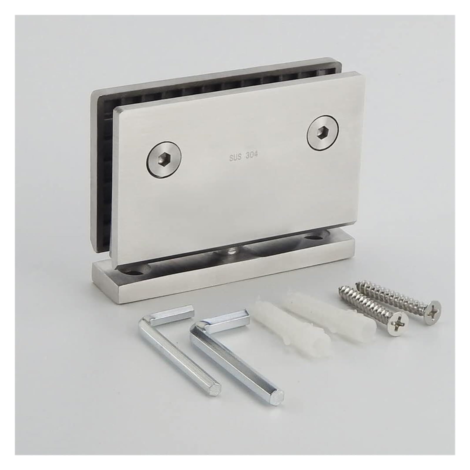 Glass Door Hinges, S Rotate 360 ​​Degrees 304 Stainless Steel or Hinge Up and Down Axis 90 Degree Positioning Beari