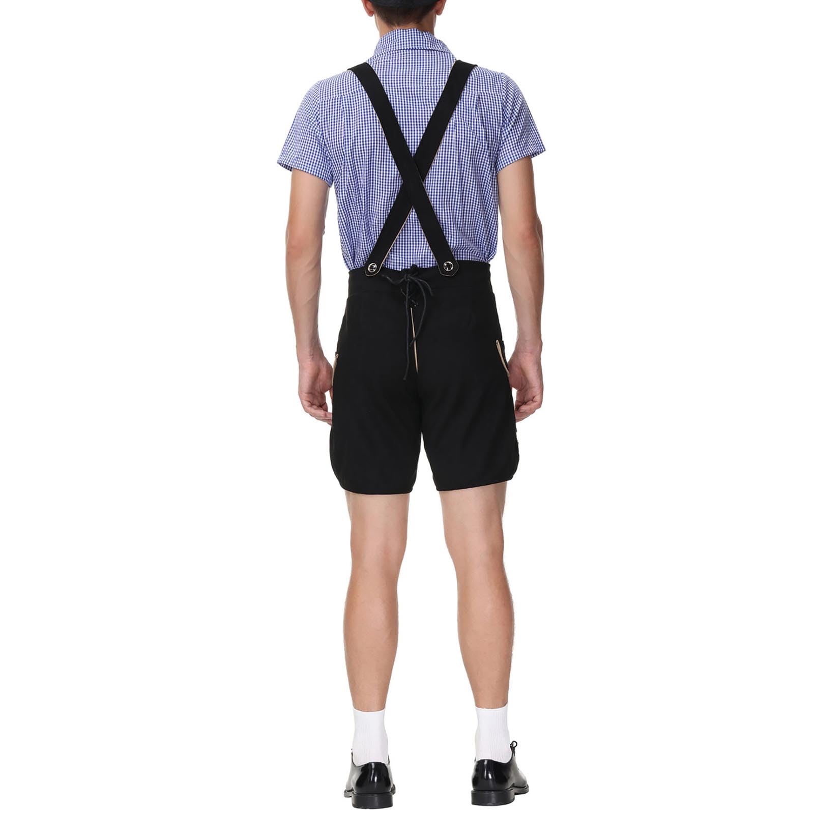 Oktoberfest Set Completo Da Uomo, Set Composto da Camicia a Quadri e Pantaloni Salopette con Bretelle, Costume Tirolese Uomini, Oktoberfest Costume Uomo, Per Carnevale, Cosplay, Feste Della Birra