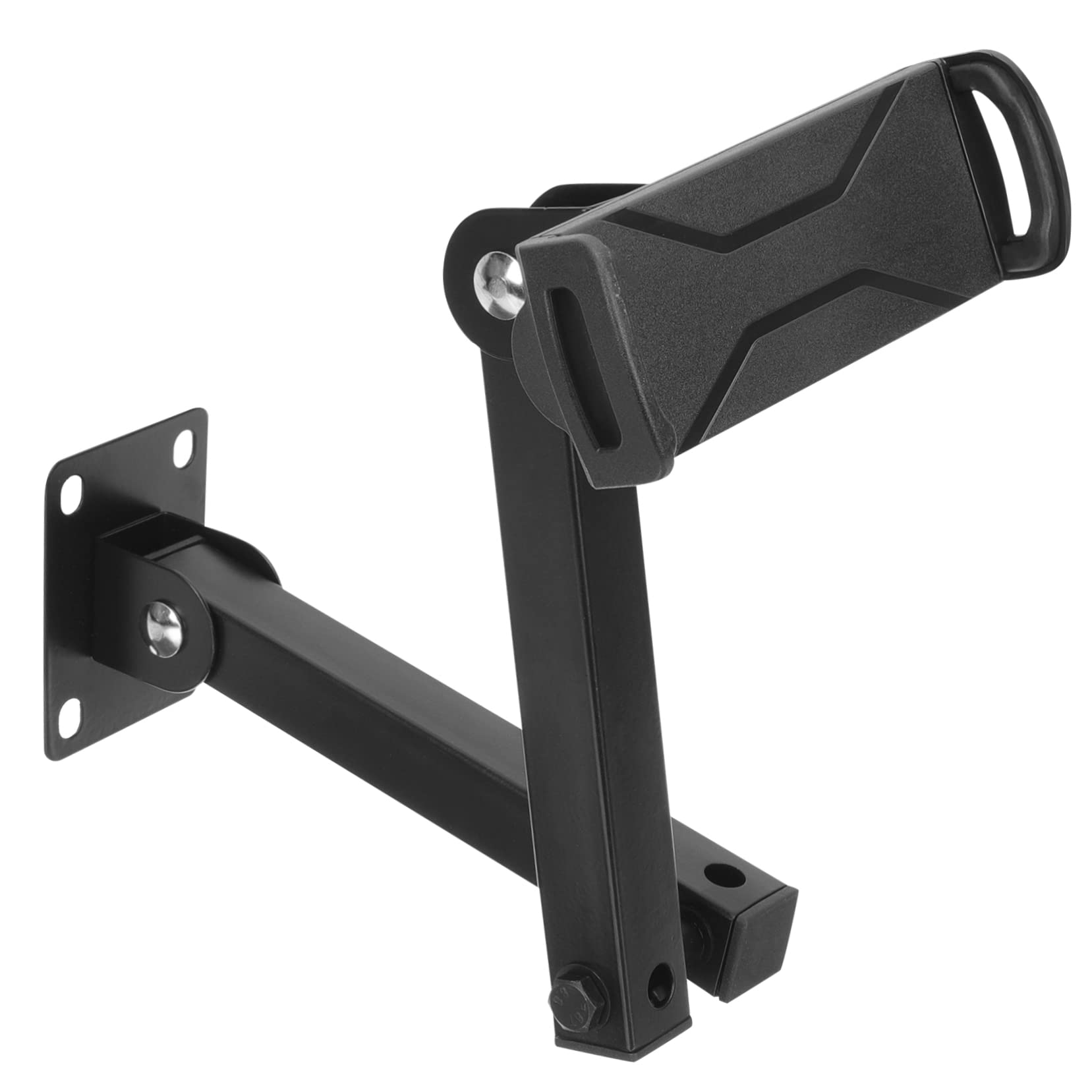 WOONEKY Supporto da Parete per Telefono Clip, Bracci Regolabili | Lega di Alluminio Nera, Sfere Orientabili a 360°, per Webcam e Telefono