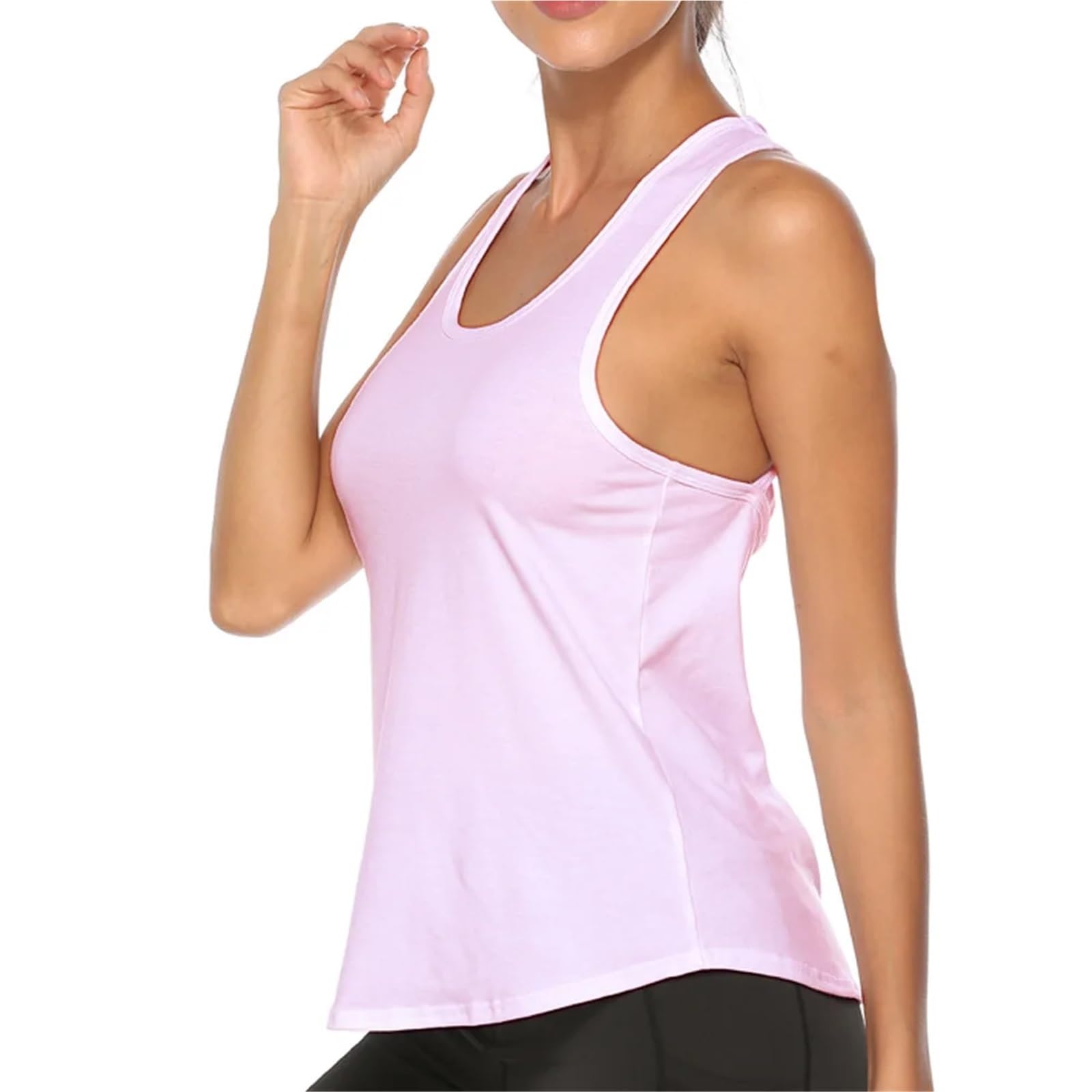 Canottiere da Yoga Sexy Senza Schienale for Donna T-Shirt Sportiva Fitness Maniche Camicie for Allenamento Gilet Corsa Atletico ad Asciugatura Rapida Lady per La Corsa, Lo Yoga
