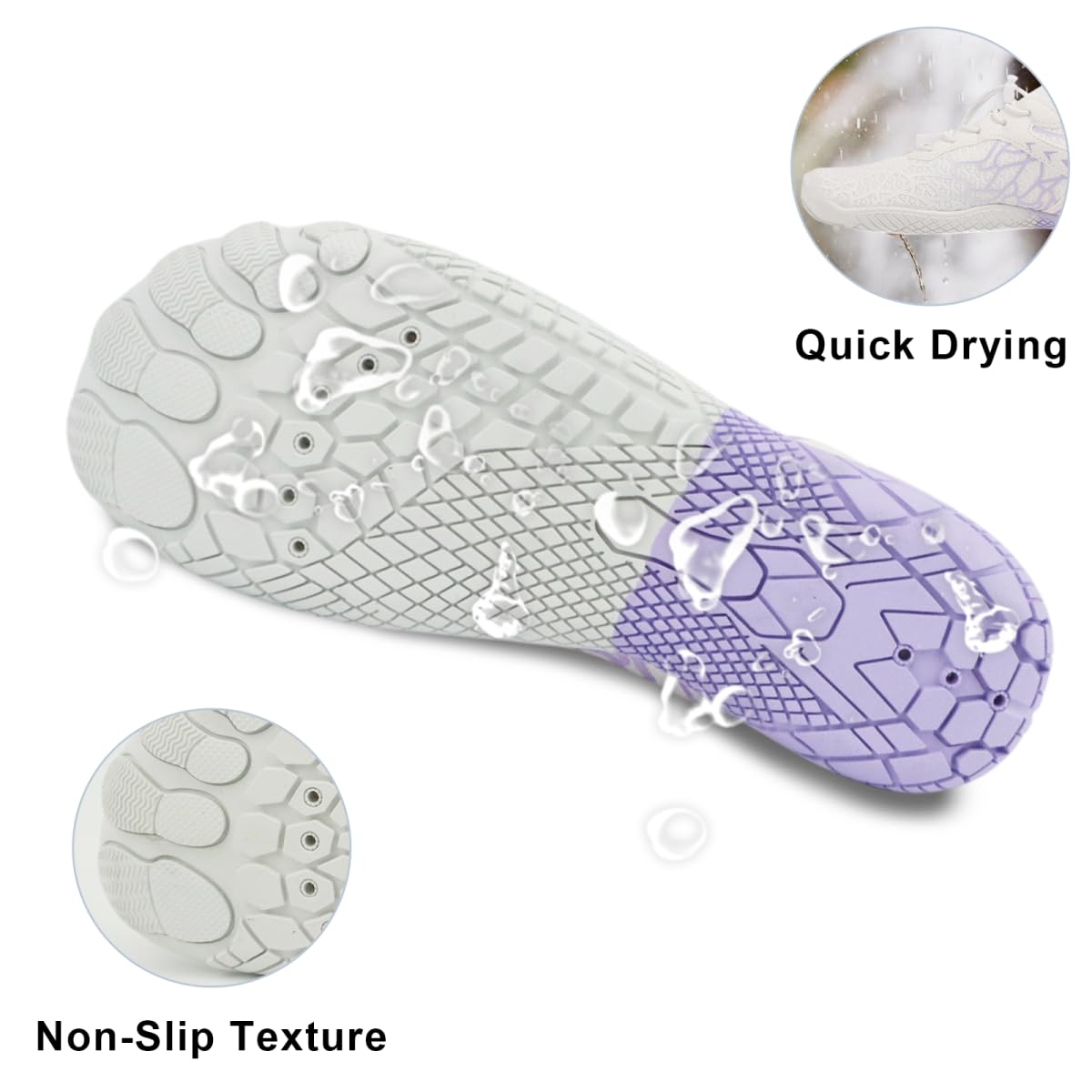 Zapatos de Agua Mujer Hombre Secado Rápido Calzado Descalzos Ligeras Flexibles Barefoot Zapatillas de Deportes Transpirable Piscina Playa