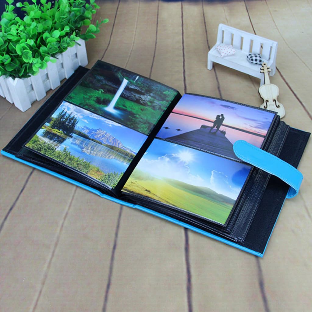 Hermosos álbumes de fotos intersticiales, libro de fotos de gran capacidad, álbum de recortes para graduación de fotos iluminación postal almacenamiento de fotos familiares