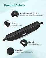 Vista 2 de SCITOO Cubierta de Carga Sombrilla 2022-2024 Compatible con Accesorios para Hyundai Tucson, Protector Retráctil para Maletero Trasero, Privacidad