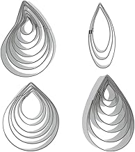 Tsorryen Moldes de biscoito, 23 peças de moldes de biscoito em forma de pétala, conjunto de moldes de aço inoxidável para assar pasta de açúcar e fazer bolos, kit de utensílios de cozinha para bar, suprimentos para assar biscoitos