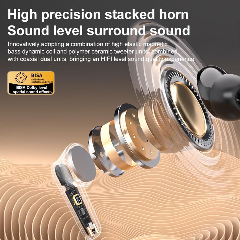 Diagram showing the internal components of the JUNJIEUNVO Q30 earphone speaker
