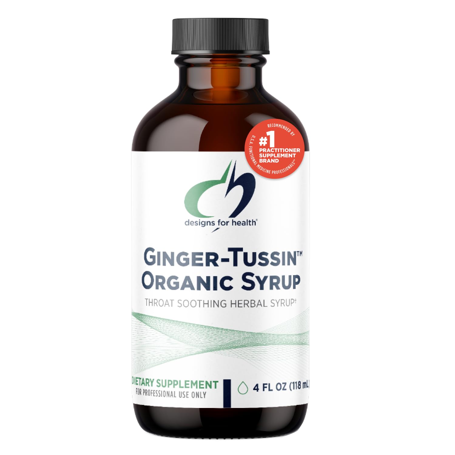 Ginger Root Syrup with Honey + Wild Cherry Bark - Ginger-Tussin Syrup Liquid Immune Support Supplement - Designed to Help Soothe the Throat (47 Servings / 4 Fl Oz)