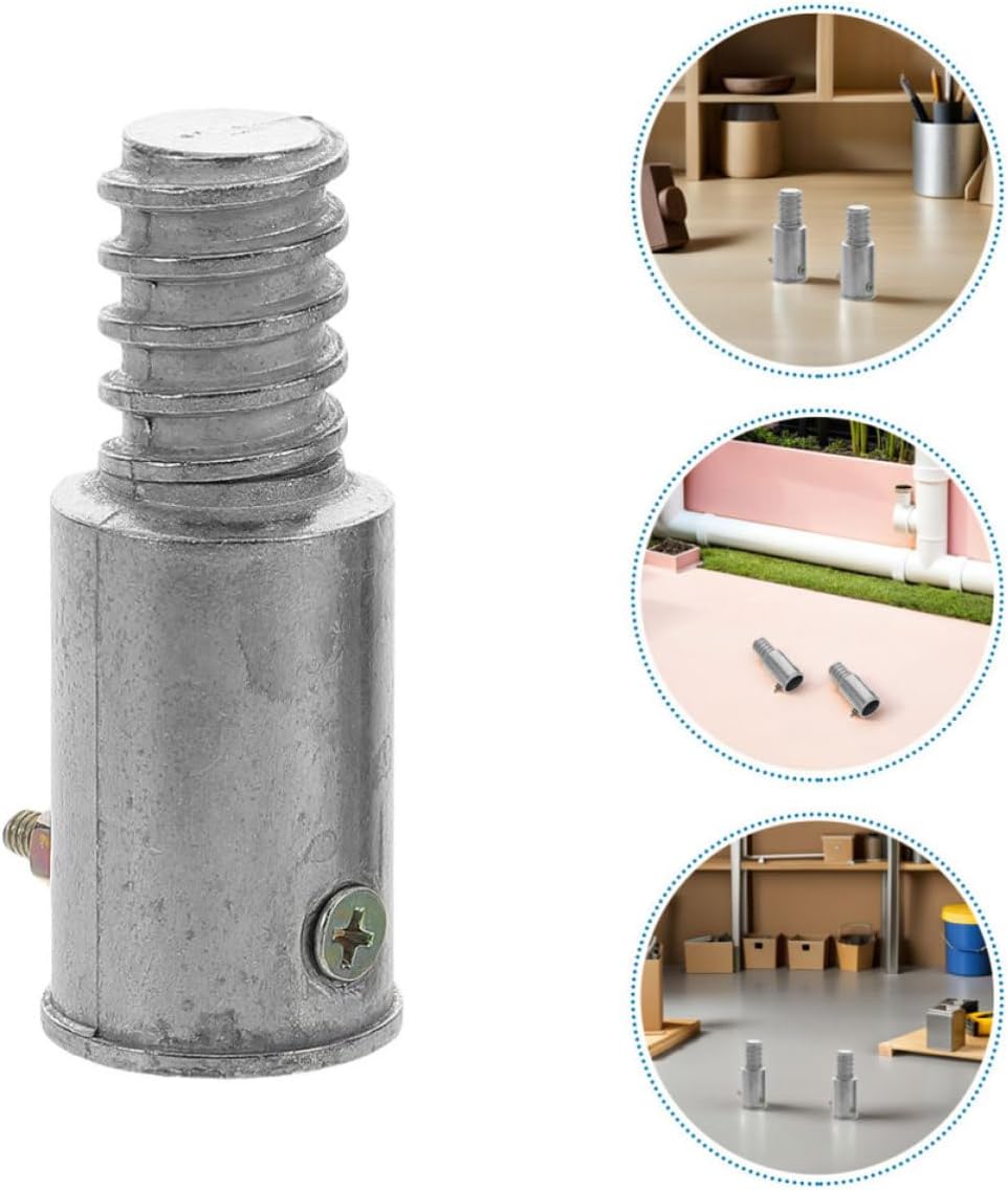 Threaded Pole Connector Tips Aluminum Alloy and Iron Material 2 Set with National Standard Thread Design, Versatile Compatibility and Secure Connection for Metal and Wood Poles