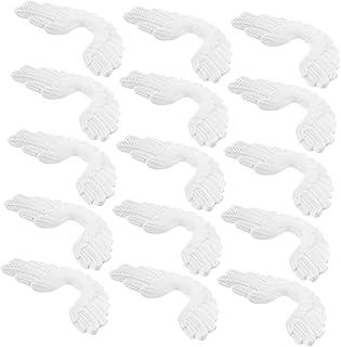 Luxshiny 48 Peças Asas De Anjo Brancas E Asas De Anjo Decoração Asas De Anjo Para Artesanato Asas De Anjo Pequenos Arcos Grandes Decorações De Natal DIY Artesanato Asas De Anjo Adereços De