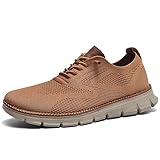 Breeze Shoes for Men Oxford Sneakers–Urban Style Breathable Walking Shoes for Casual Workdays & Weekend Travel Orange