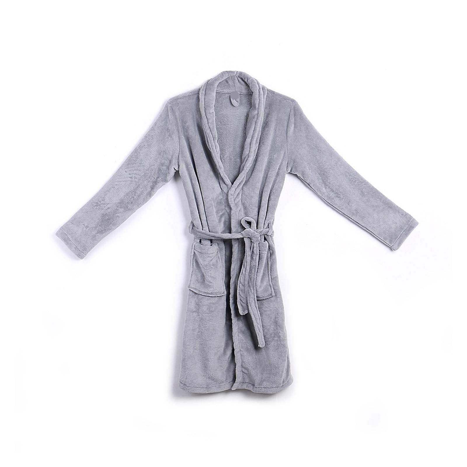 Albornoz Largo para Hombre Albornoz de Felpa for Hombre, con Fajas, Suave, Manga Larga, Dos Bolsillos Laterales, for Invierno, Liso, cálido, Tallas M-XXL