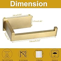 Vista 7 de Portarrollos de papel higiénico, soporte de pañuelos autoadhesivo de acero inoxidable resistente al óxido, sin perforación, fácil de instalar