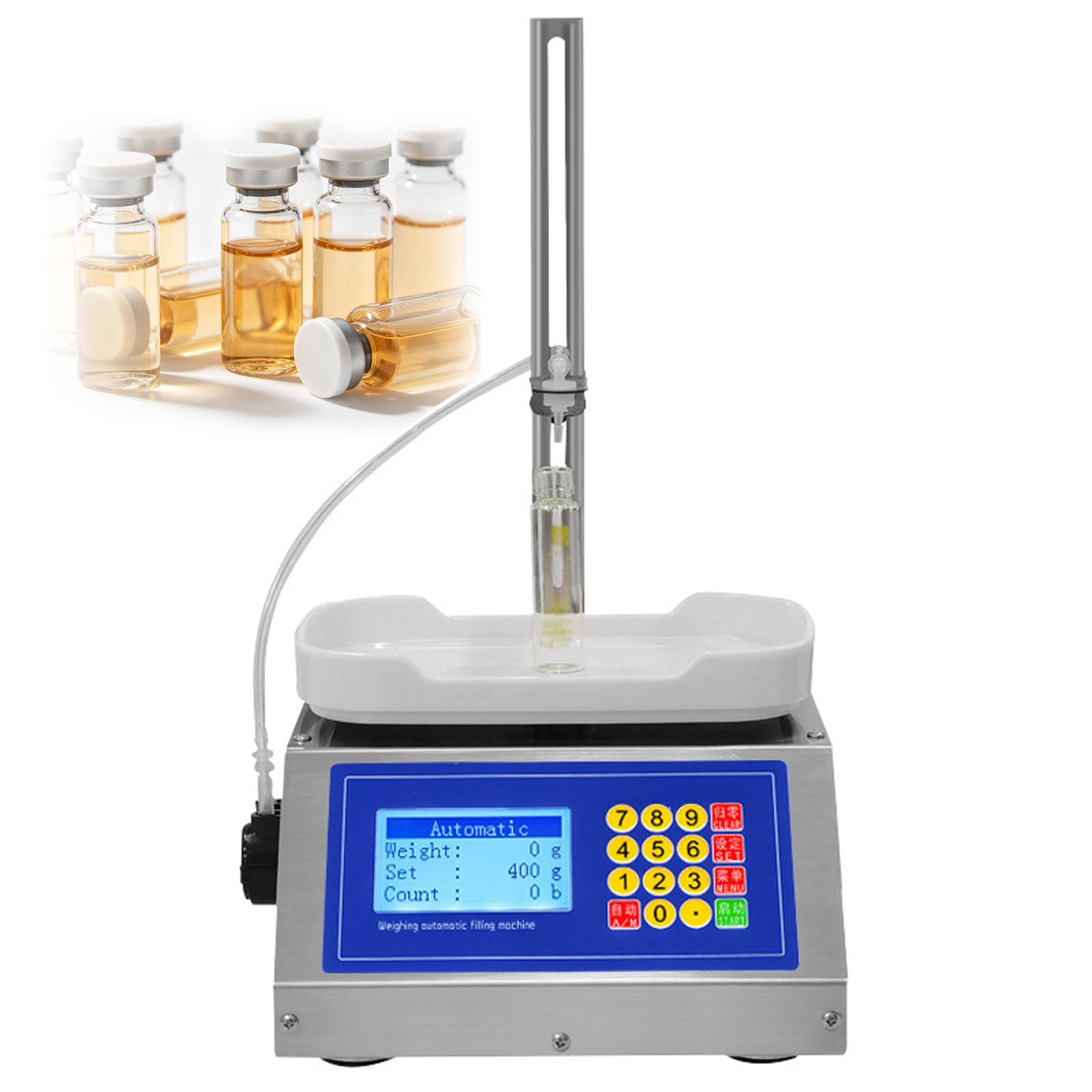 Llenadora de líquidos de 90ml/min y 10W para botellas de perfume pequeñas