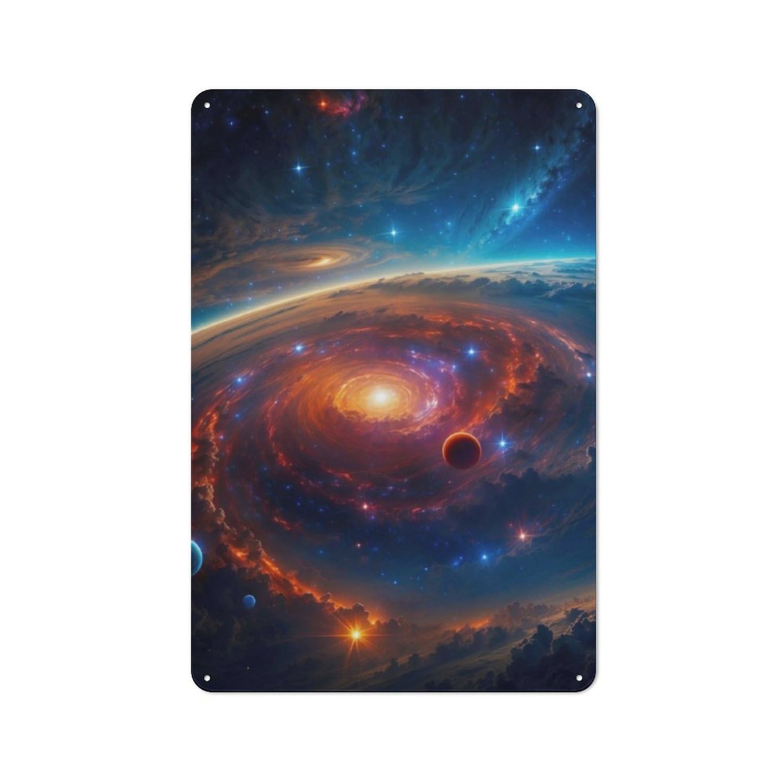 Junmoney Space Nebula Galaxy For Garden Room Or Summerhouse, Retro Metal Sign 30X20cm, For Metal Sign Collectors, For Vintage Wall Decor Fans