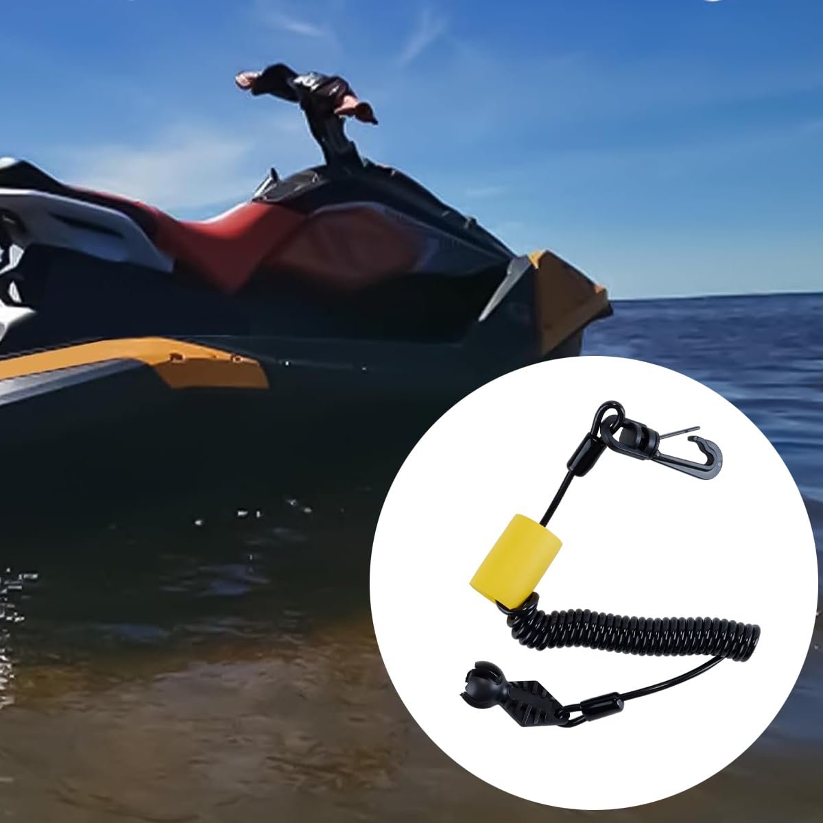 Cordon Élastique Antivol Pour Clé De Sécurité Jet Ski Pour Sea Doo 1630 GTX GTR SPARK 278003410