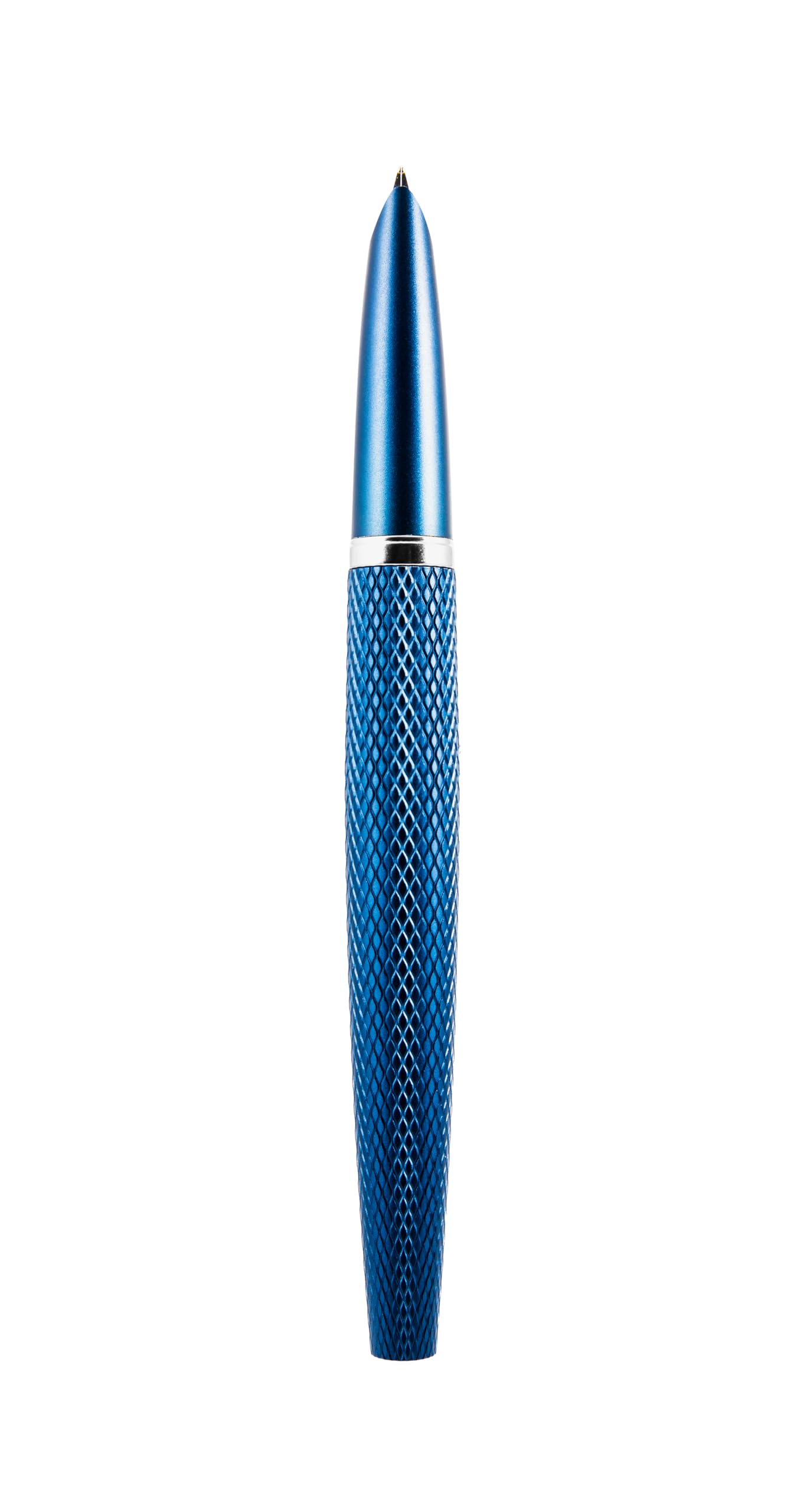 DIPLOMAT - Plume Viper - Stylo Plume Bleu Guilloche - Corps en Aluminium - Résistant et Élégant - Garantie 5 Ans