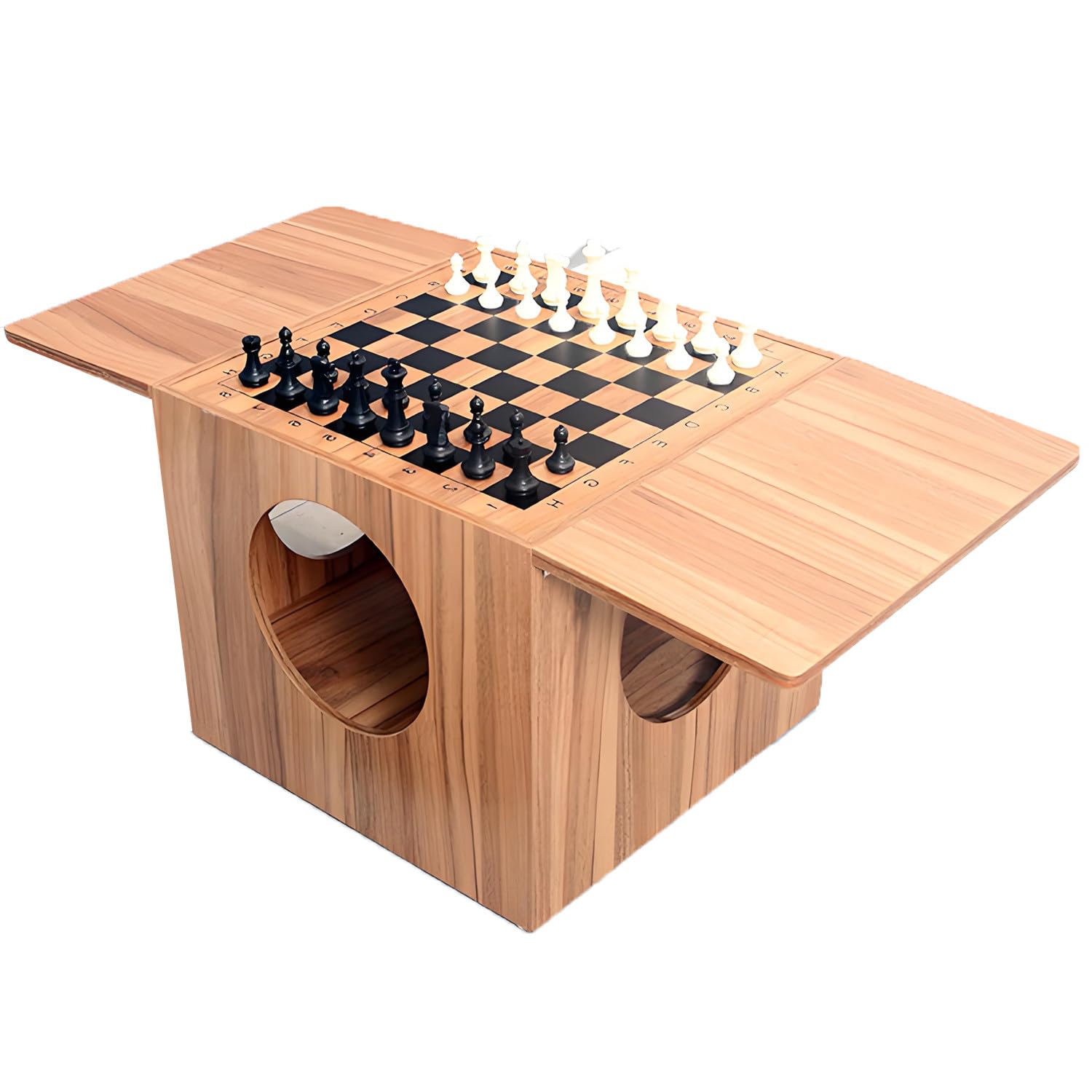 Tavolo A Scacchi Legno 2 In 1,Set Tavolo Double-Face Chess Go,Tavolino Scacchiera Double Face,Design Compatto,Tavolino Convertibile per Tornei Professionali Principianti 92x43x41.5cm