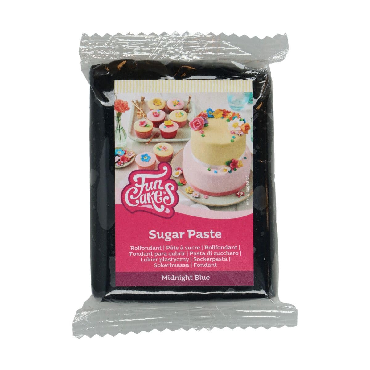 FunCakes Fondant Midnight Blue, Easy to Use, Smooth, Flexible, Soft and Pliable, Perfect for Cake Decorating, Halal, Kosher and Gluten Free, 250 g