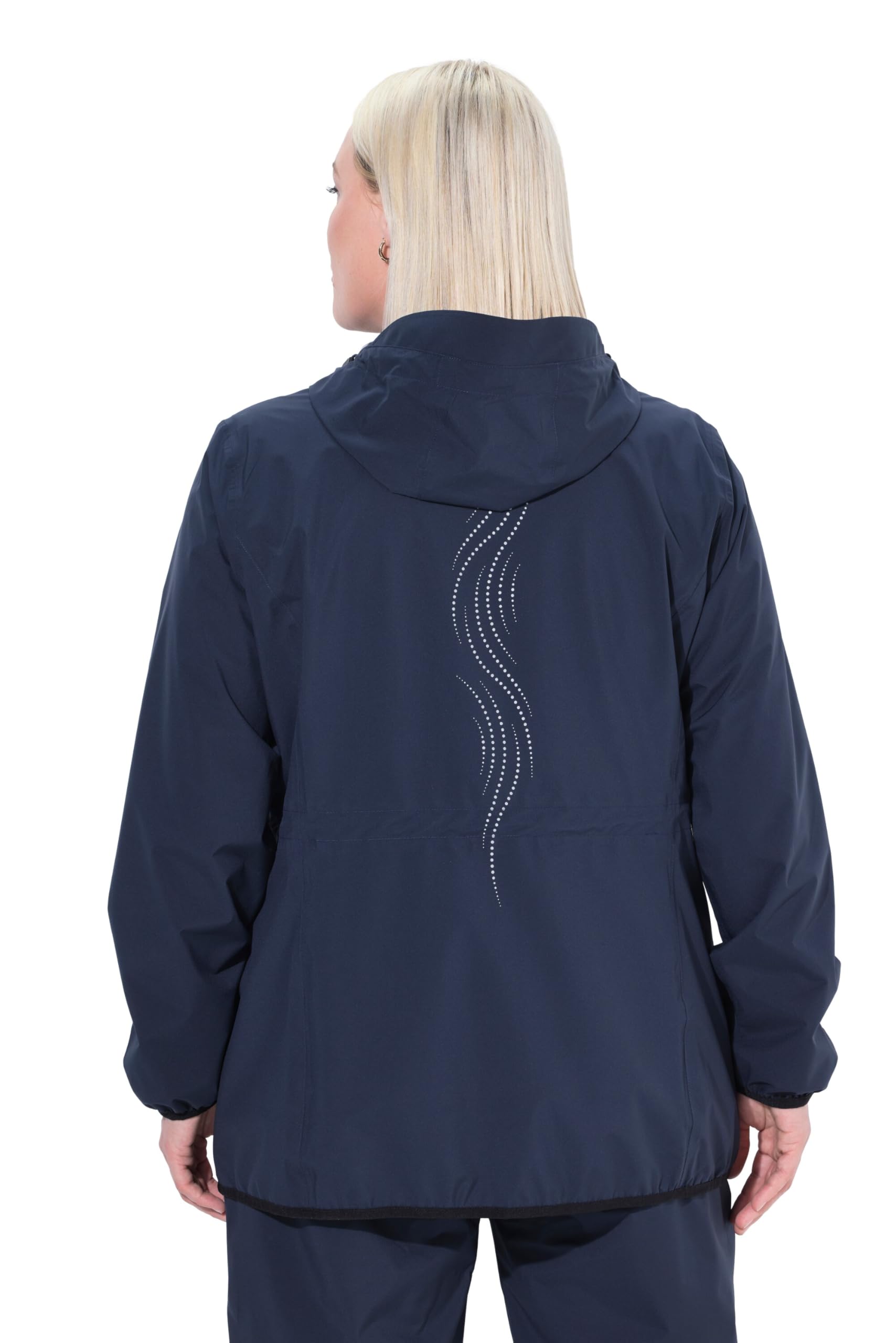 Ulla Popken Damen große Größen Übergrößen Plus Size Regenjacke, leicht, Kapuze, wasserdicht, verstaubar 830548