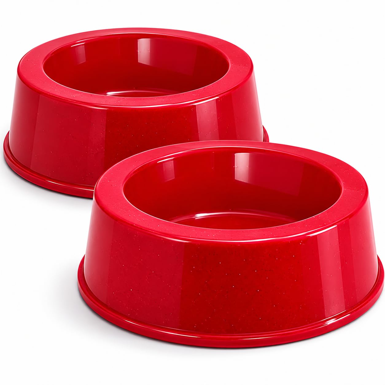 Kit 2 Comedouros Colours Vermelho Morango 175ml Tigela Pote Para Pets Gatos Cachorros
