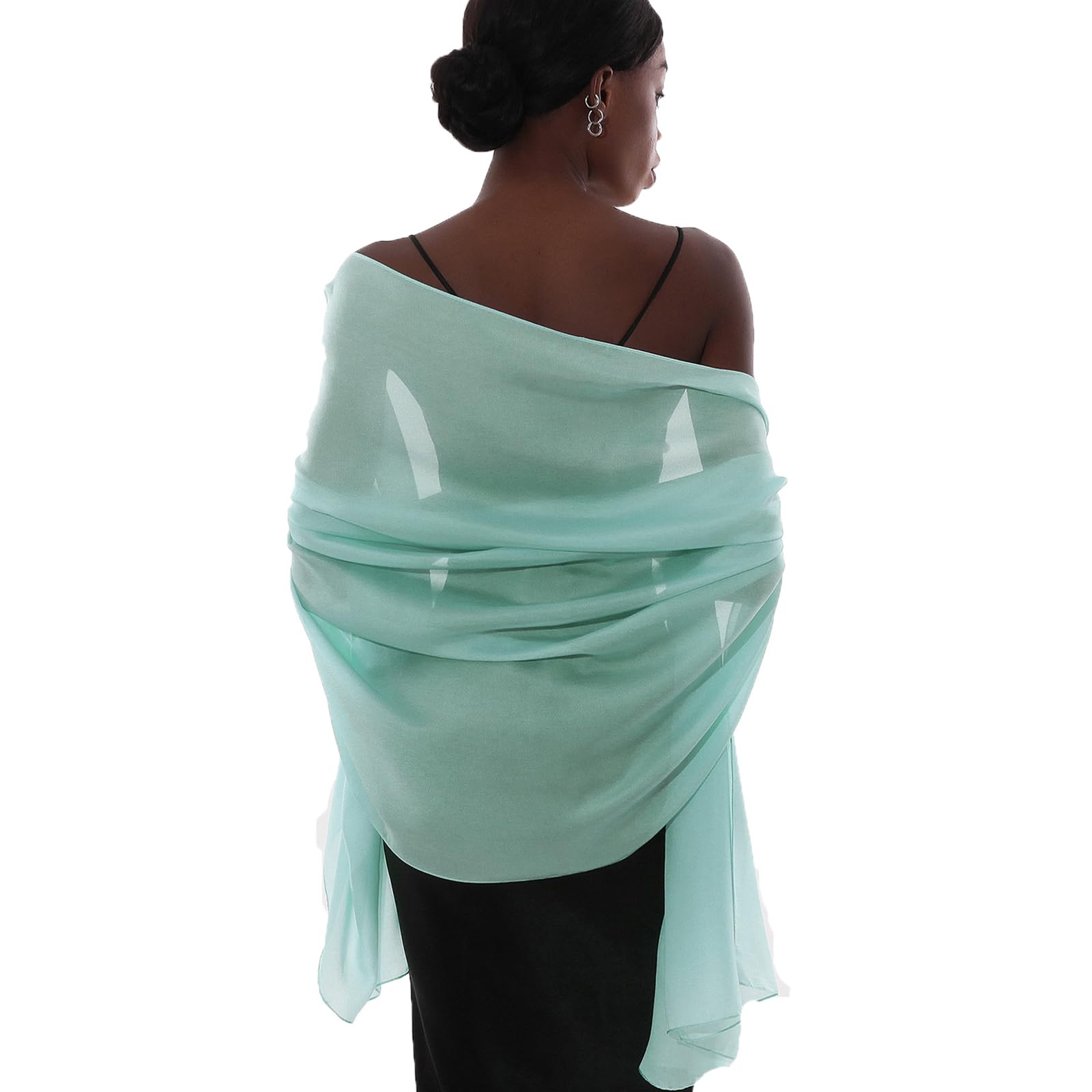 Sciarpa Donna Leggera Scialle Sciarpe Elegante Cerimonia Foulard Pashmina Scilla Stole Primavera Estate