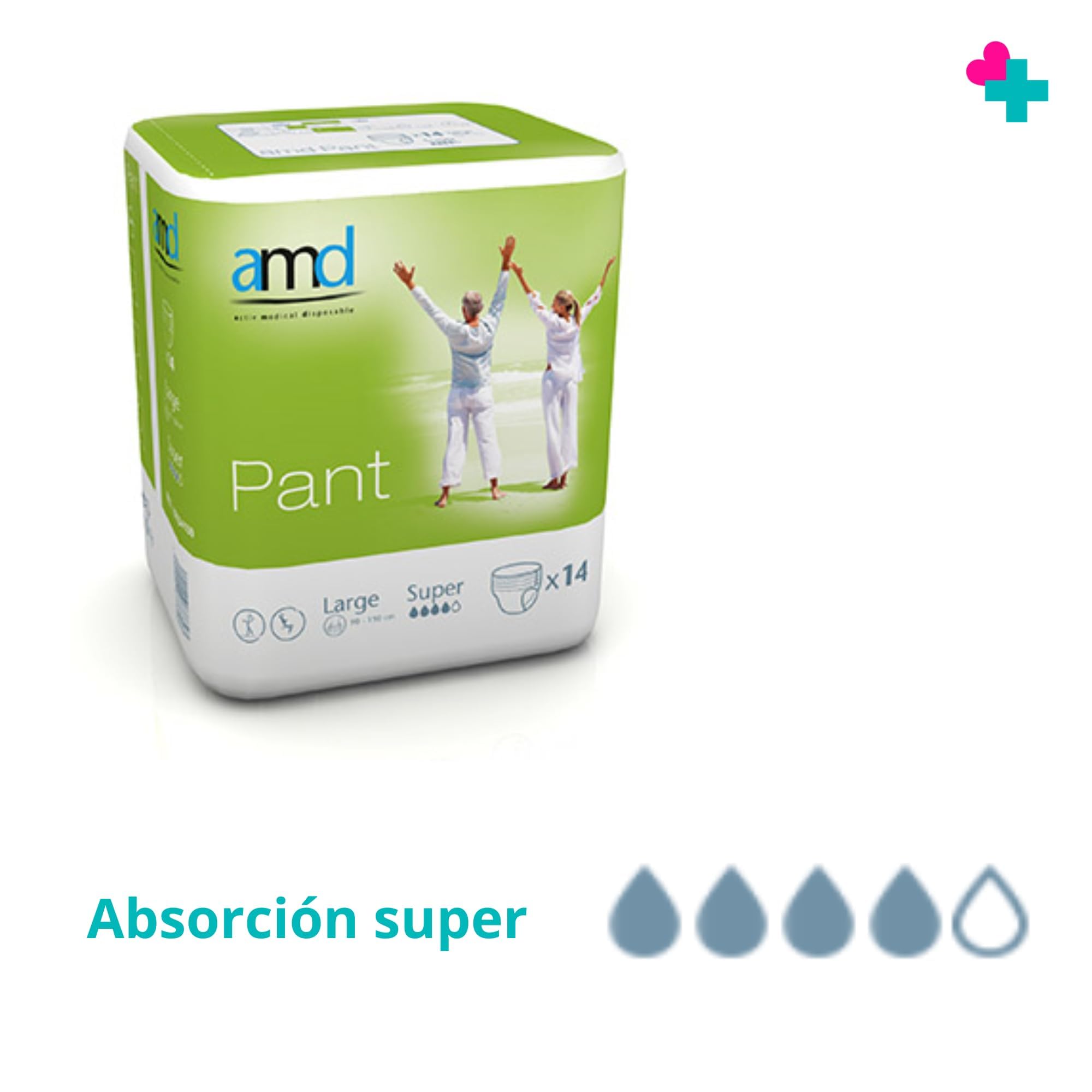 Pants Super Incontinencia. Braga Pañal Adulto Super Braga Pañal Incontinencia Desechables. Pañales Adultos Absorción Super 14 Unidades. (3 Paquetes, Large (Cintura 90-150cm))