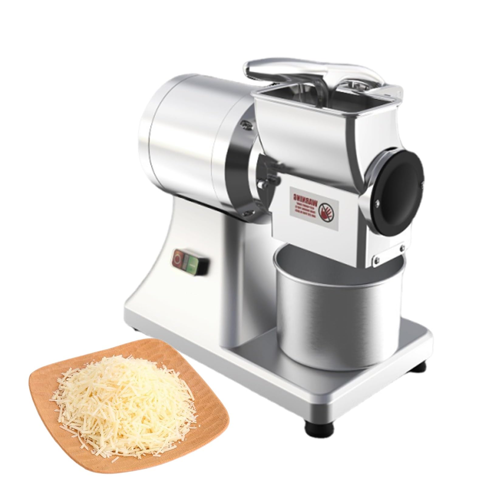 Ralladora de Queso Comercial Eléctrica, Molino de Parmesano Profesional 40kg/h, Máquina Automática con Microinterruptor para Restaurante y Pizzería