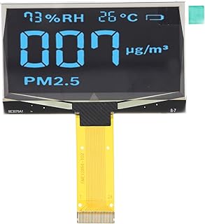 UPQRSG 2.42in Organic Light Emitting Diode LCD Display, Inline Plug Interface LCD Screen Work, Inline SSD1309 24Pin 128x64 Resolution LCD Display Screen(MRC164A-2 (Shown in Blue))