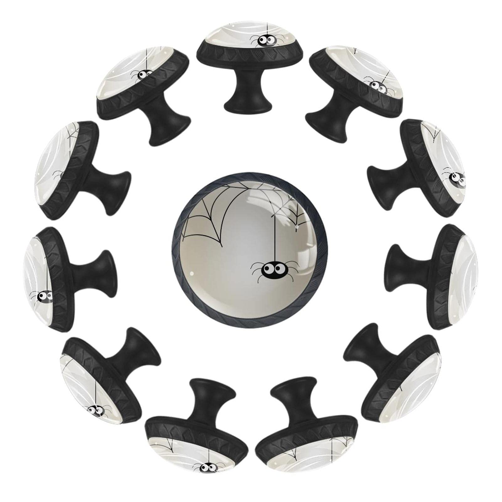 Boutons de tiroir araignée 35mm lot de 12 poignées rondes pour commode de chambre d'enfant