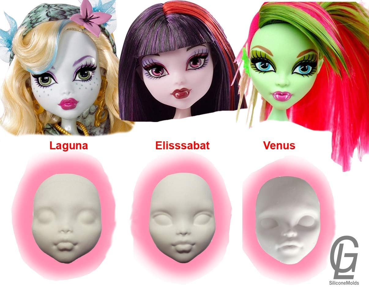 Face Head Silicone Mold Mould Doll Fondant Isomalt Sugar Chocolate Fimo Cake Decoration