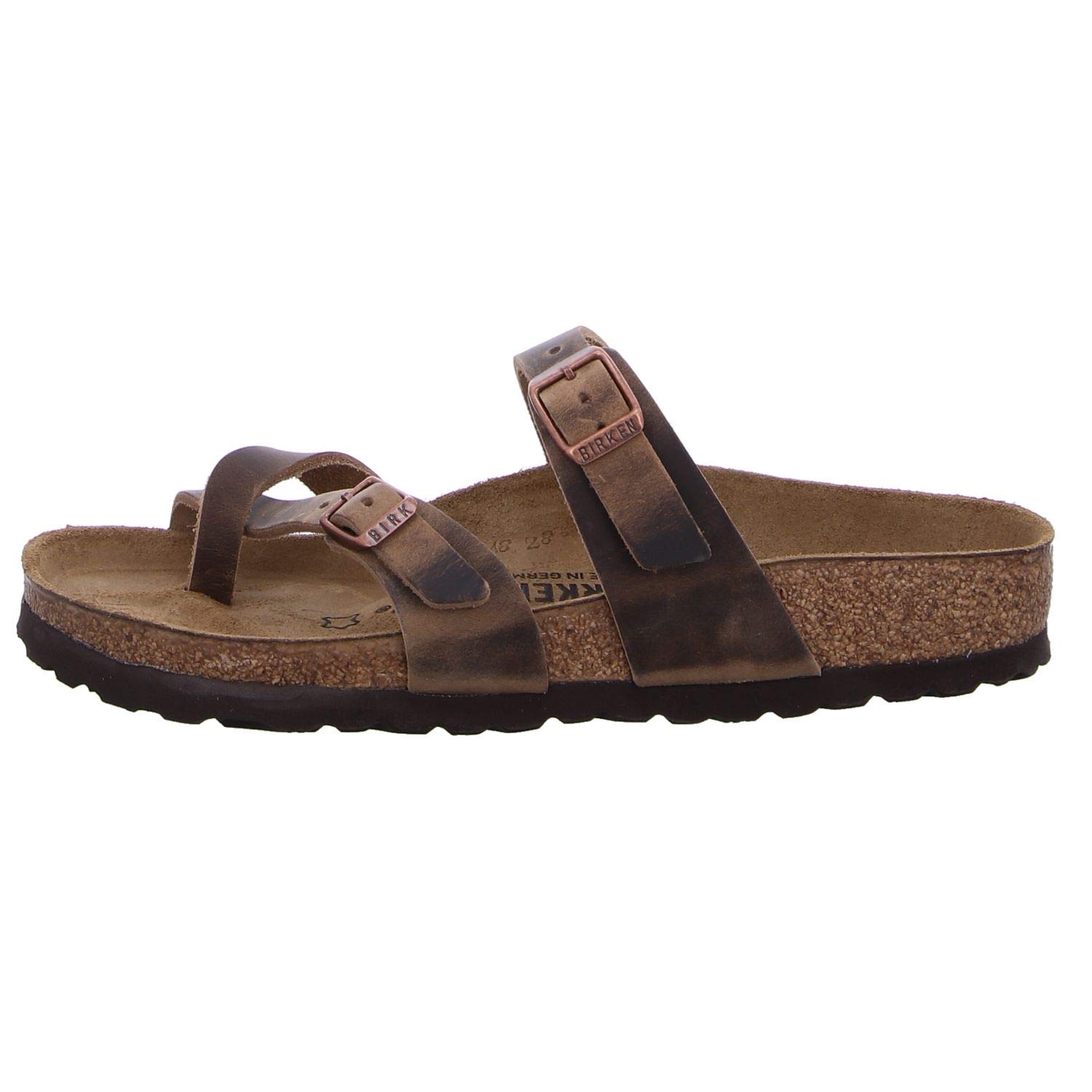 Birkenstock Mayari Cuir Gras, Tongs Femme
