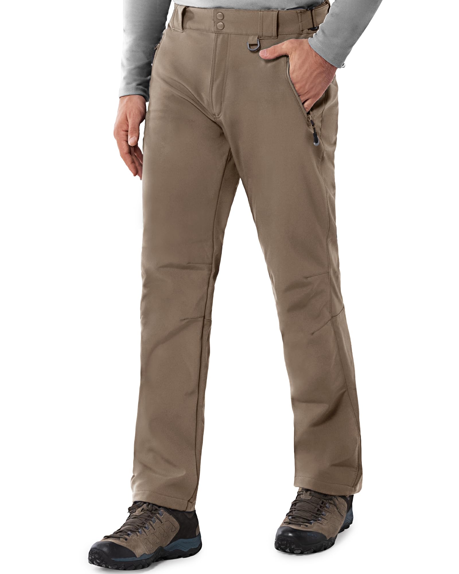33,000ft Men's Winter Snow Ski Fleece Lined Pants Warm Waterproof Softshell Insulated for Snowboard Outdoor Work Hiking