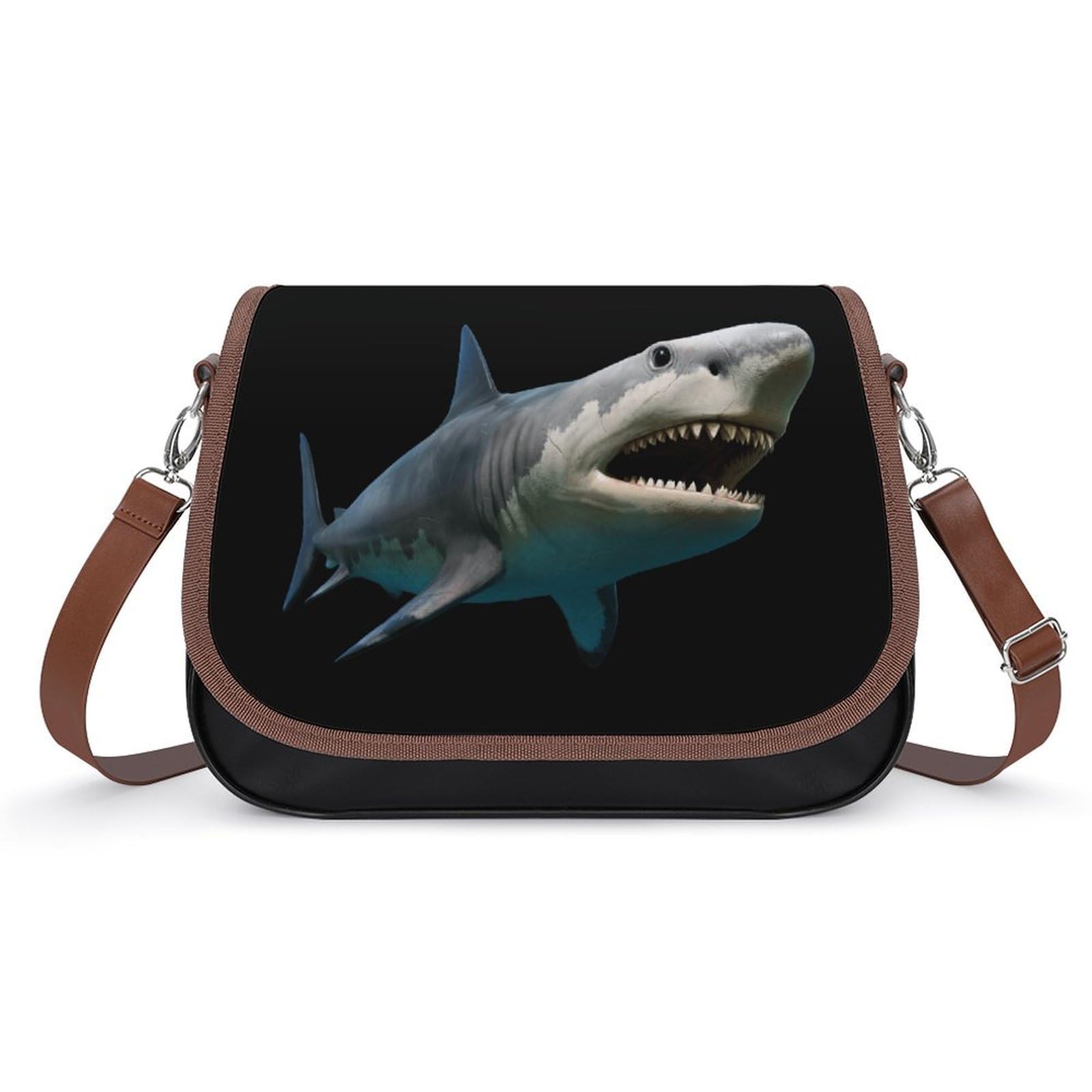 未使用級 鮫革 SHARK メッセンジャーバッグ ショルダー 青 エキゾチック Amazon.co.jp: さめ サメ Shark ショルダーバッグ PUレザー