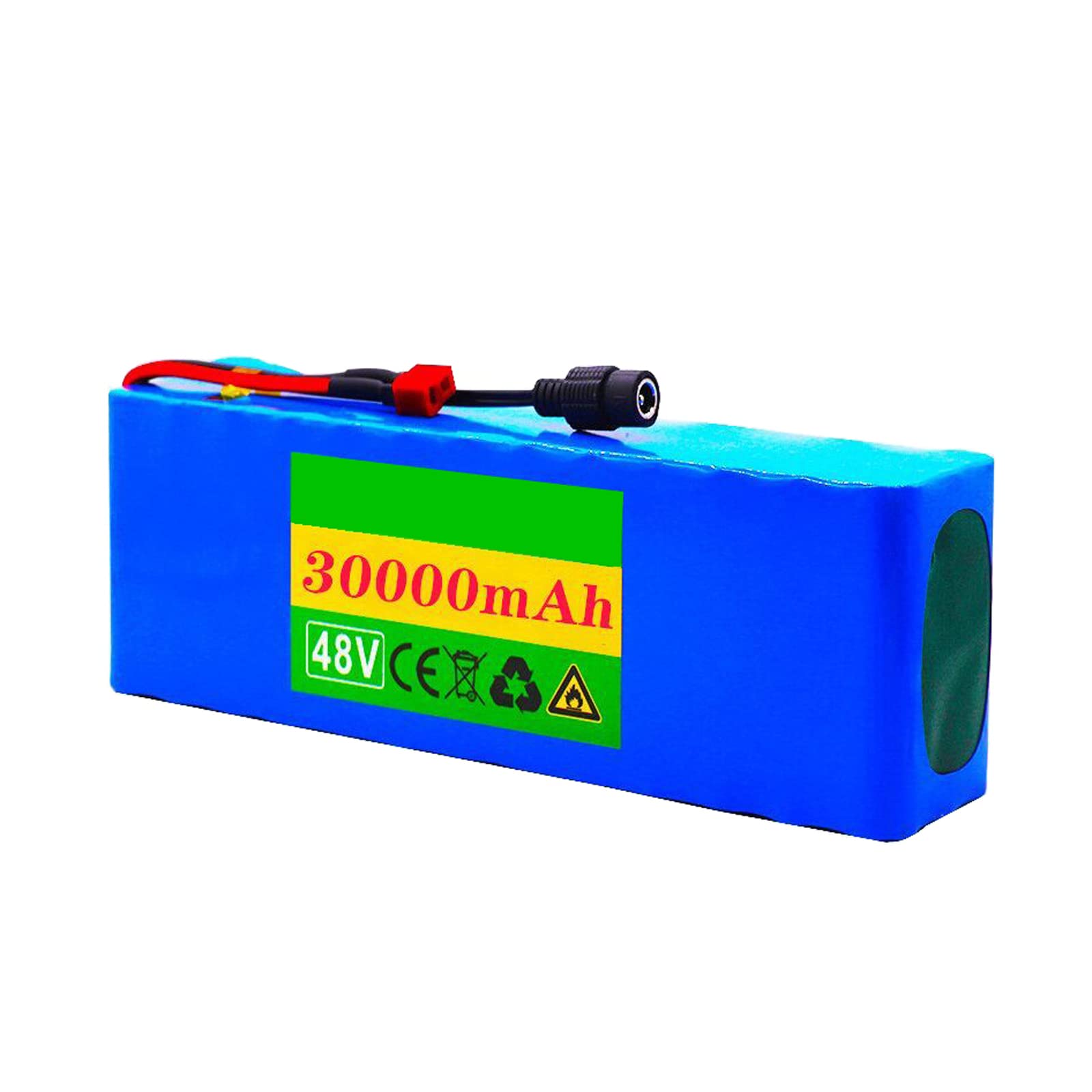 LJXiioo13S3P 18650 48V 30Ah Lithium Battery Pack, Rechargeable Li-Ion Battery with 54.6V 2A Charger, for Electric Bicycle Scooter