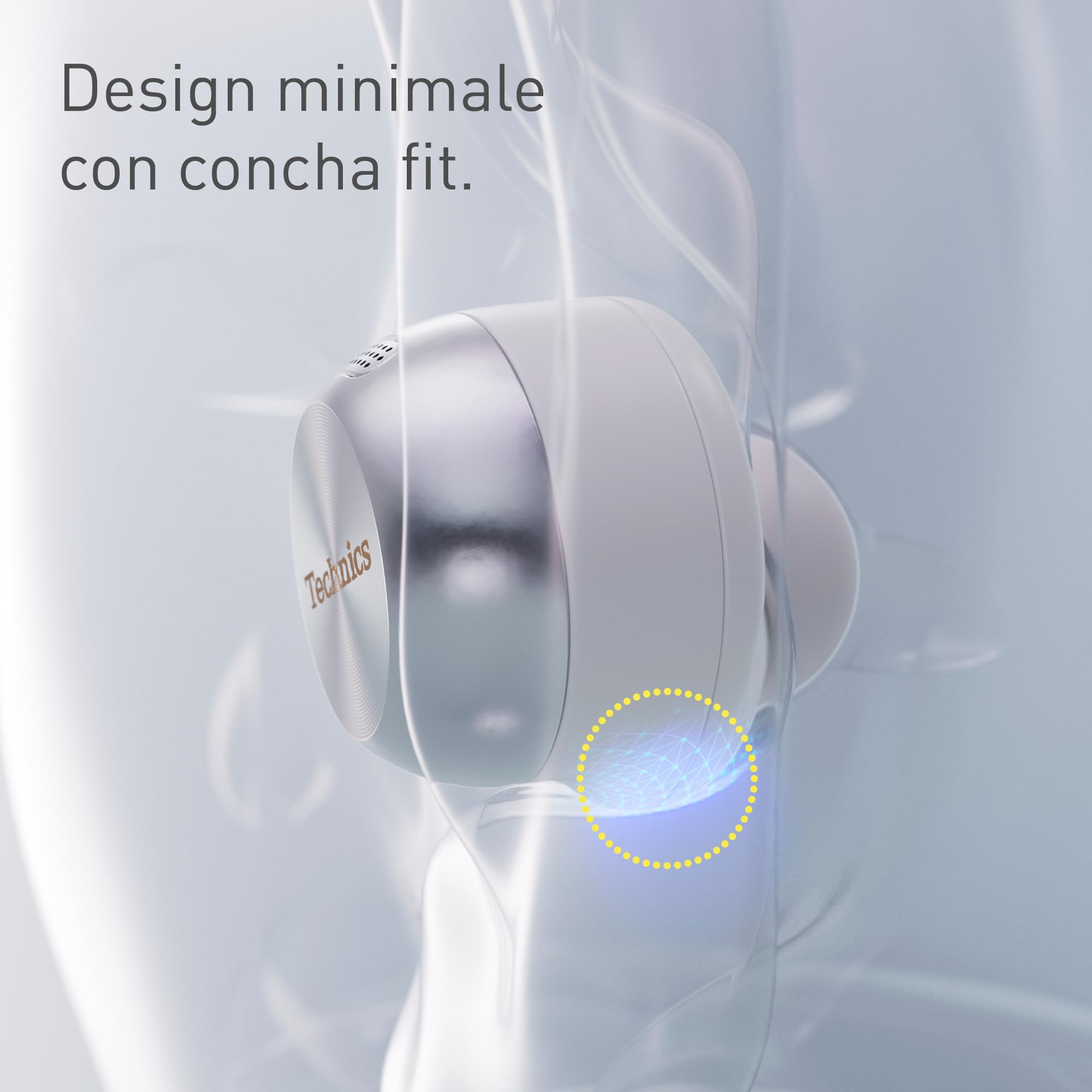 Technics EAH-AZ100E-N Auricolari Wireless con Cancellazione del Rumore, Bluetooth Multipoint, Voice Focus AI, Comode Cuffie In-Ear, Oro Champagne