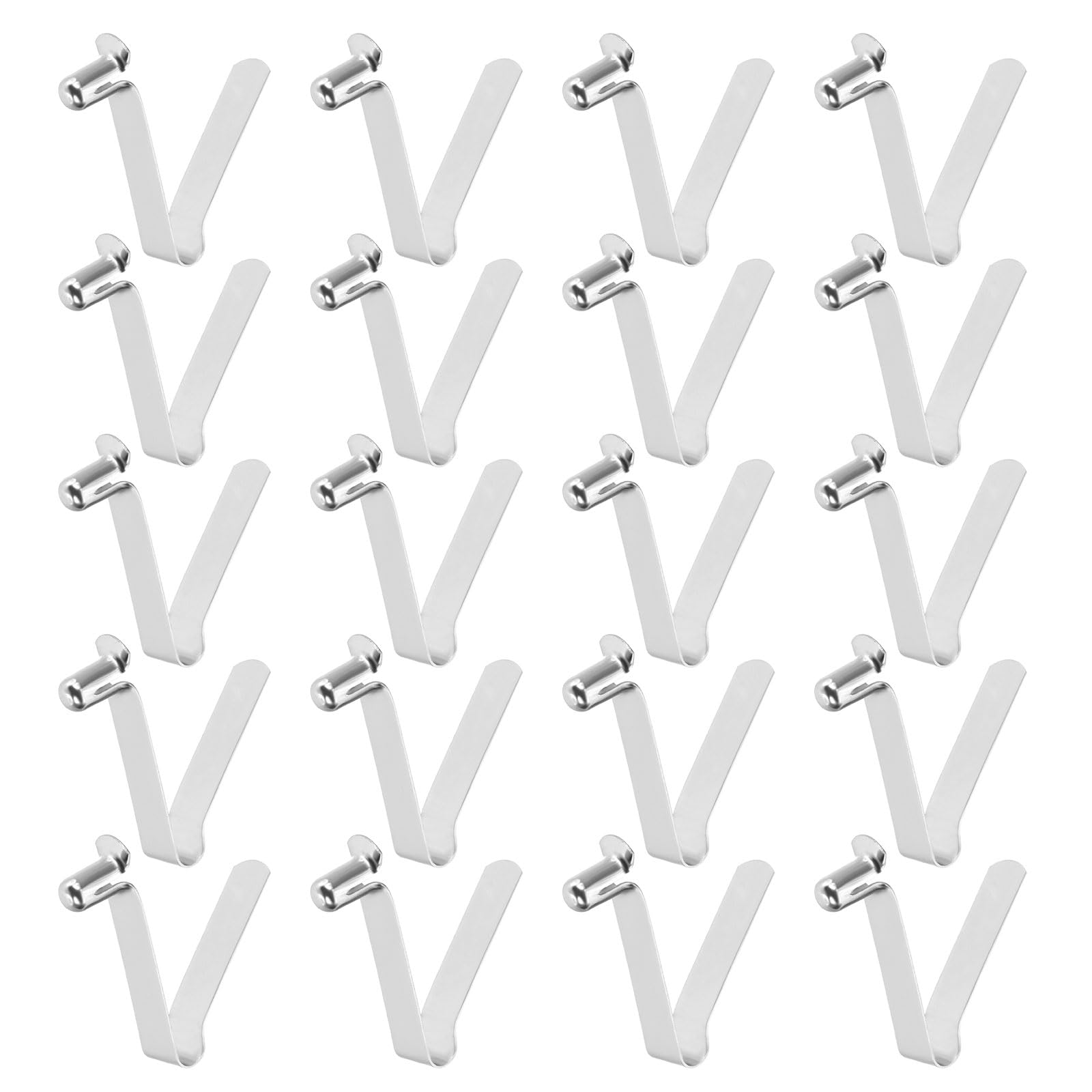 QUARKZMAN 20pcs Clip Resorte Un Solo Botón para Remo Kayak 6x11x40mm Acero Al Carbono 65Mn Resorte En Forma V Hueco para Levantar Y Bloquear Tubos Telescópicos para Carpa Paraguas Camping