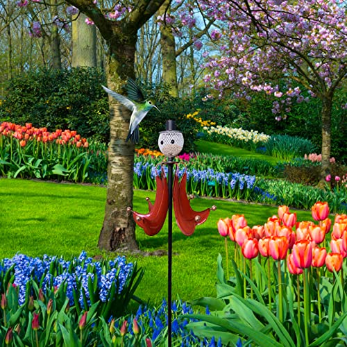 Feeder Pole Metal ArtsYard Hanging Bird Flower Outdoor Decoration Garden Bird Feeder Kitchen,Dining & Bar Squirrel Stopper Pole Extension (Red, One Size) - Image 4