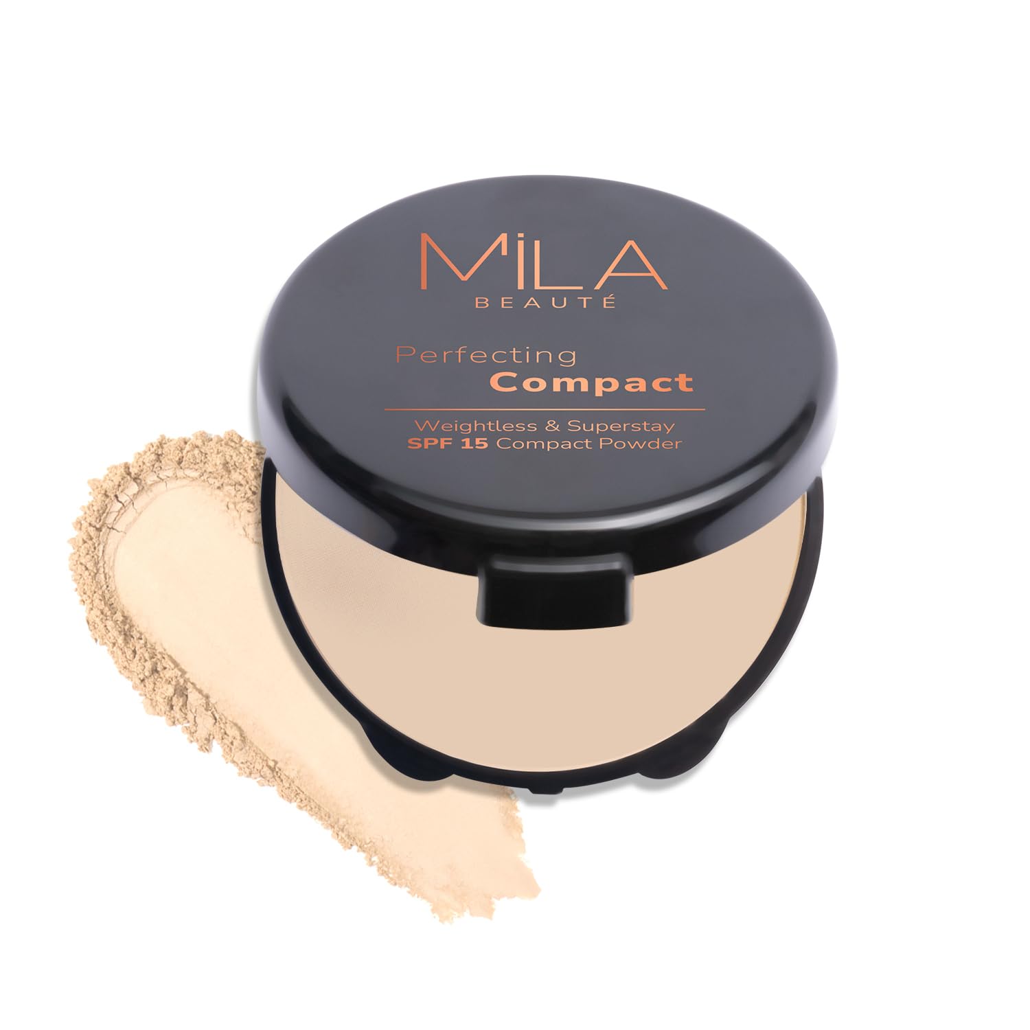 Mila Beauté Perfecting Compact Powder | Natural Matte Finish| Longstay with SPF 15 | Minimized Pores and Finelines | Controls Shine | Lightweight Compact Powder |Shade - (Ivory 16g)-picture-55