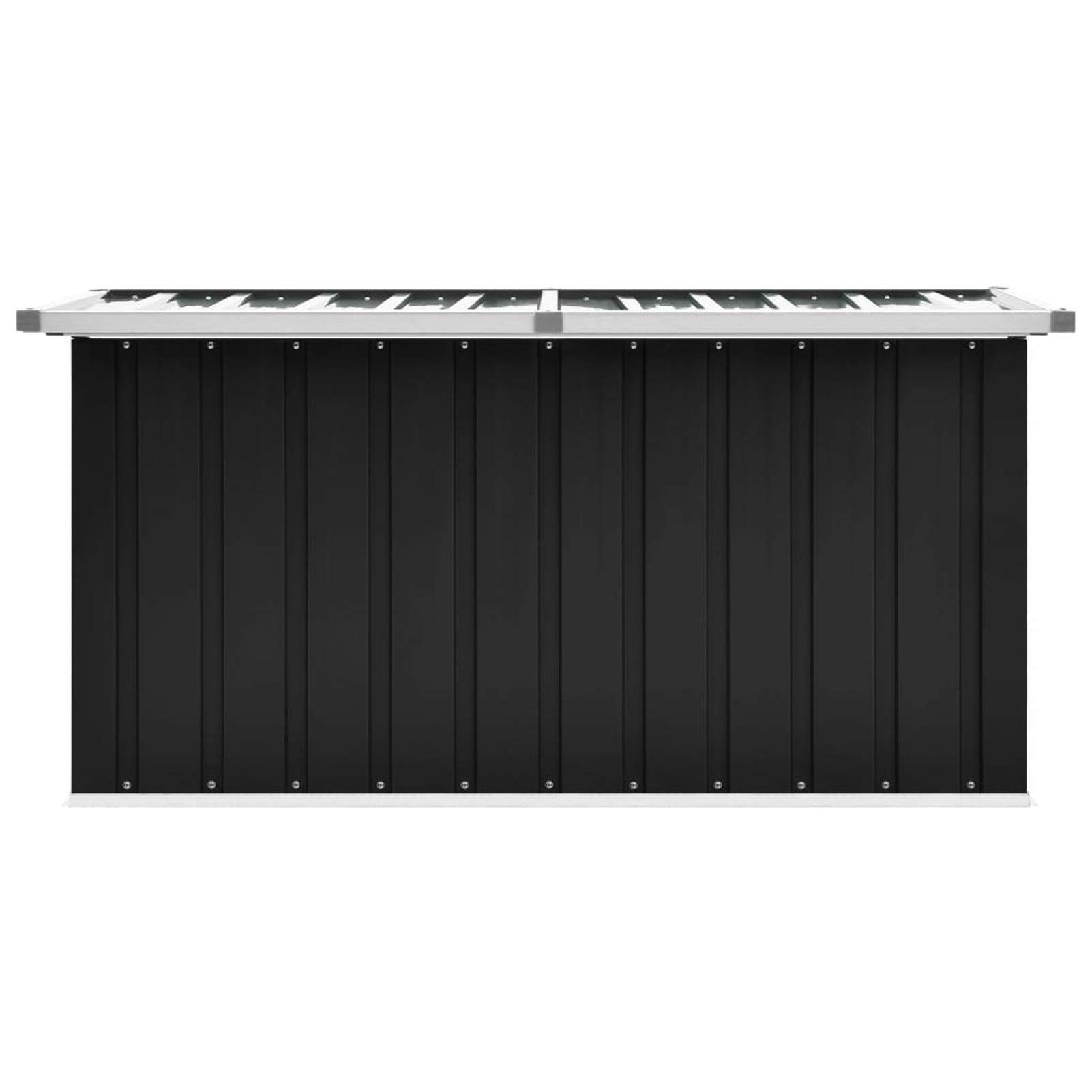Festnight Gartenbox Wasserdicht Metall Auflagenbox Garten-Aufbewahrungsbox Große Kissen Werkzeugkasten Gartenbox Balkonschrank Gartentruhe Kissenbox Anthrazit 129 x 67 x 65 cm