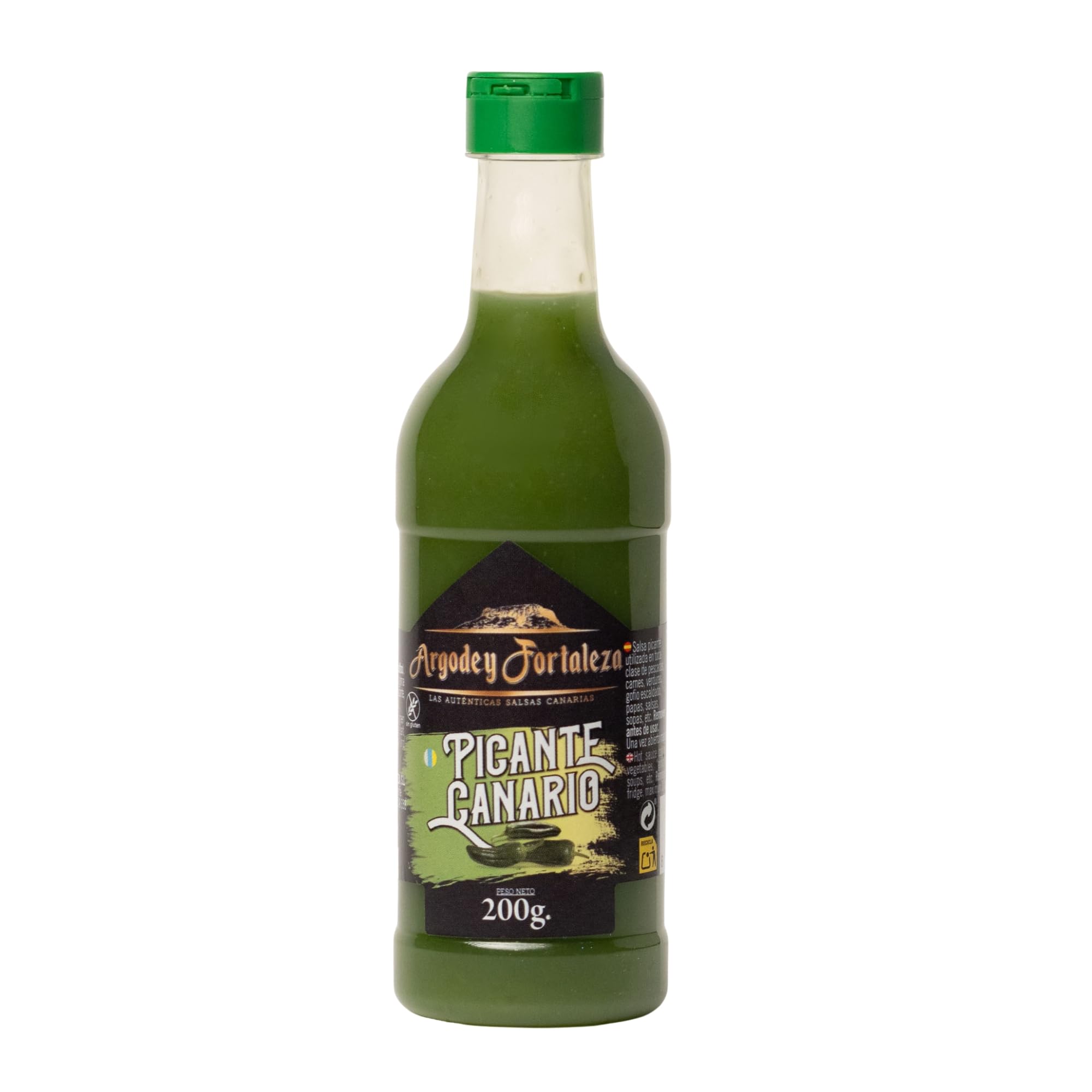 Argodey Fortaleza Picante Canario Verde 200 g | Salsa Mojo Verde Tradicional | Ideal para Papas Arrugadas, Carnes y Pescados | Especialidad de Canarias