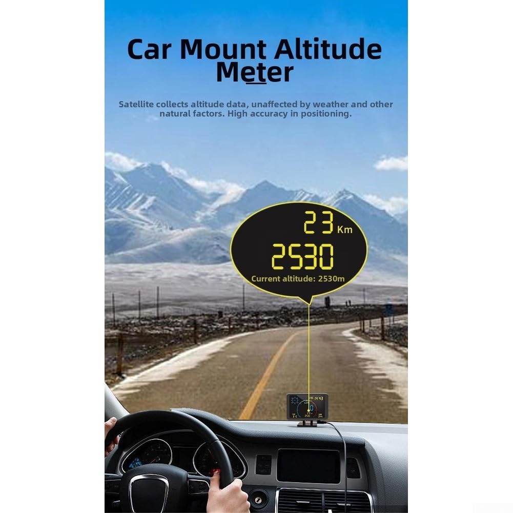 Pantalla para hud para gps Coche Velocímetro Altitud para brújula