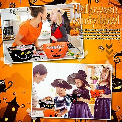 Mifoci FLO-MIFOCI-155 6 Set Halloween Candy Bowl Diy Halloween Black Cat Candy Treat Punch Bowl Jack O Lantern Pumpkin Bowl Plastic Trick Or Treat Candy Bowls Holders Plastic Serving Bowl thumb #3