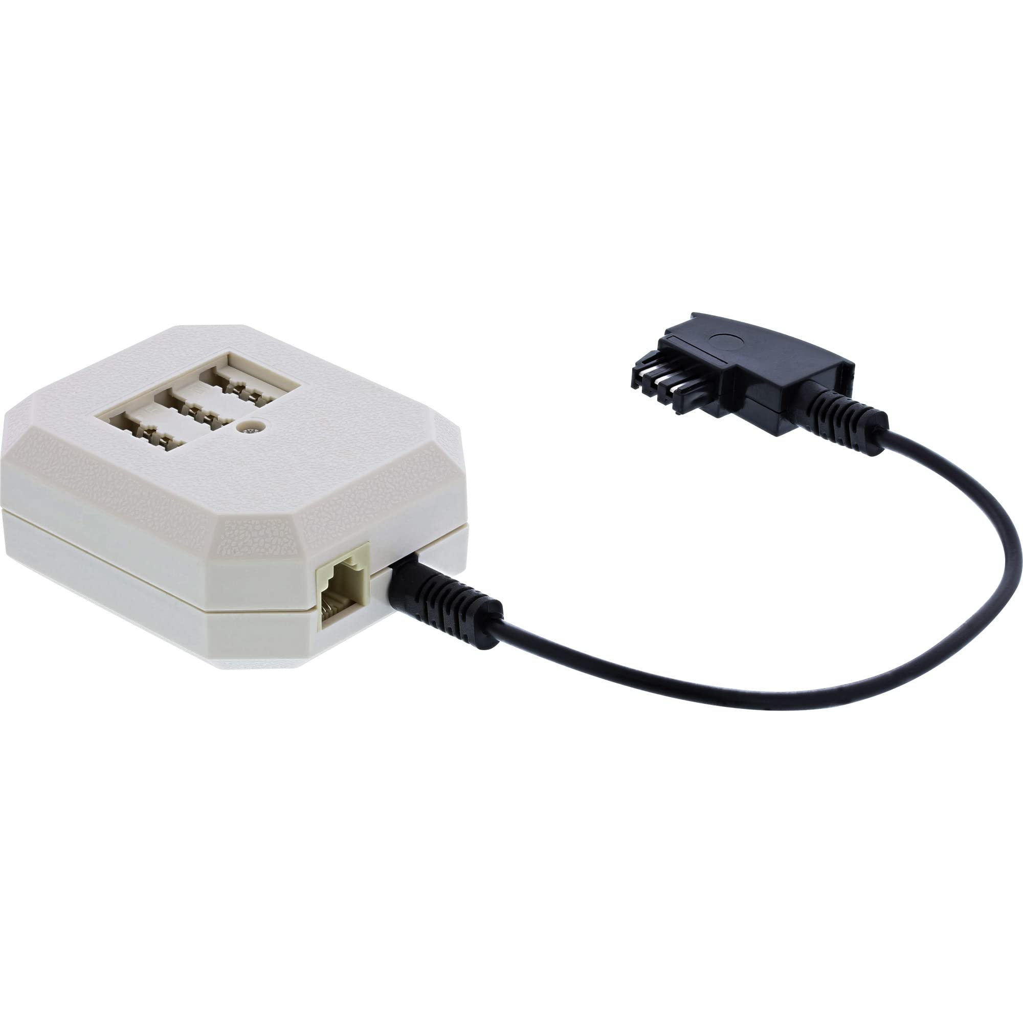 InLine TAE Adapter InLine 69905 TAE-F Stecker zu TAE NFN + RJ11 Buchse, 0,2 m, Beige