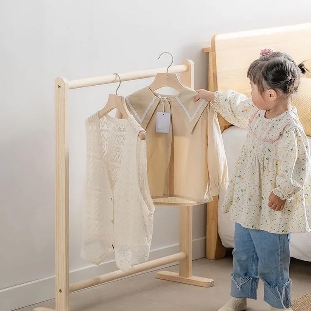 子供用 木製ハンガーラック ナチュラルスタイル ハンドメイド キッズ