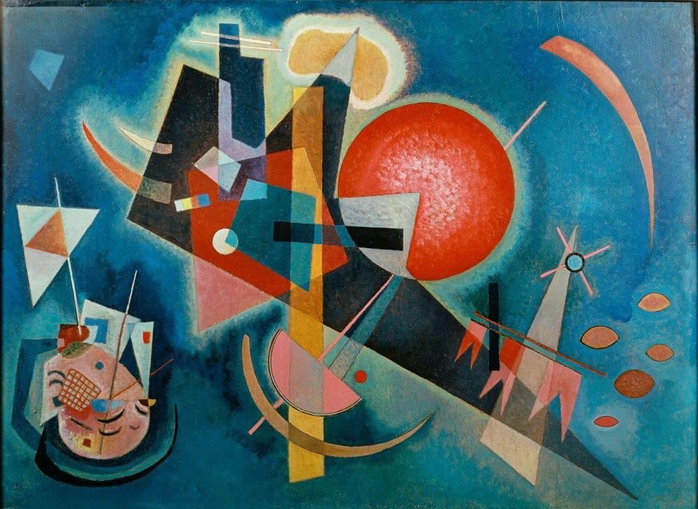 Gravures et Affiches Kandinsky Je suis Blau | Toile Murale Salon 60x90cm